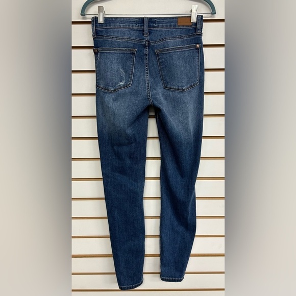 Judy Blue Distressed Skinny Fit Jeans - Size 3/26 Patchwork Stretch - Picture 2 of 13